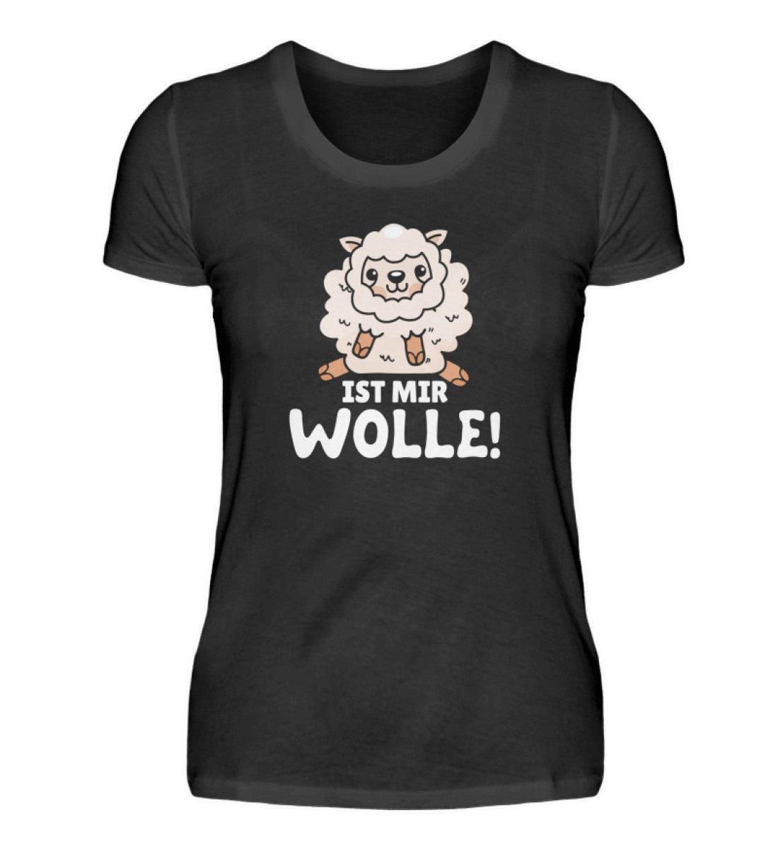 Ist mir Wolle! · Damen T-Shirt-Damen Basic T-Shirt-Black-S-Agrarstarz
