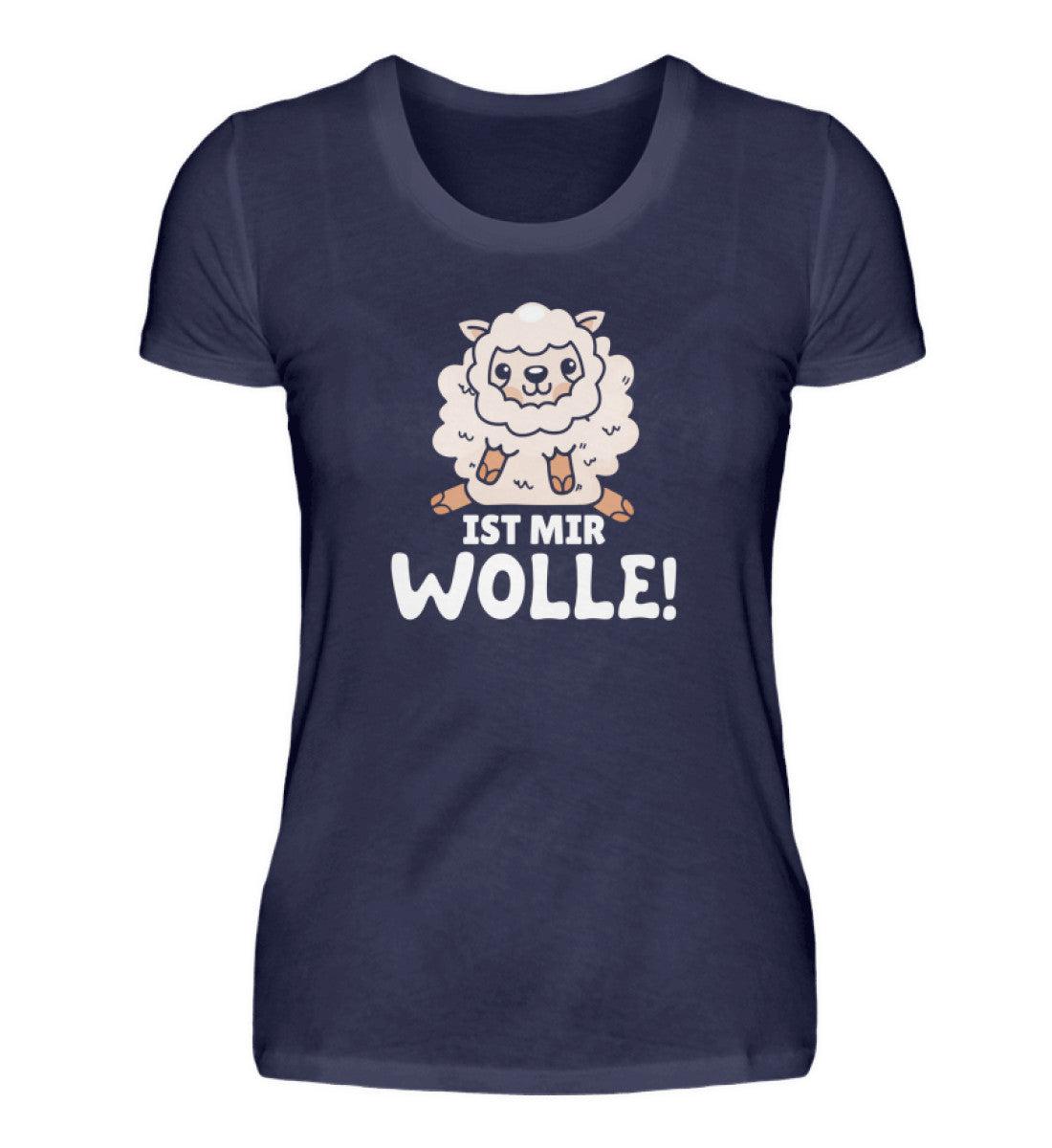 Ist mir Wolle! · Damen T-Shirt-Damen Basic T-Shirt-Navy-S-Agrarstarz