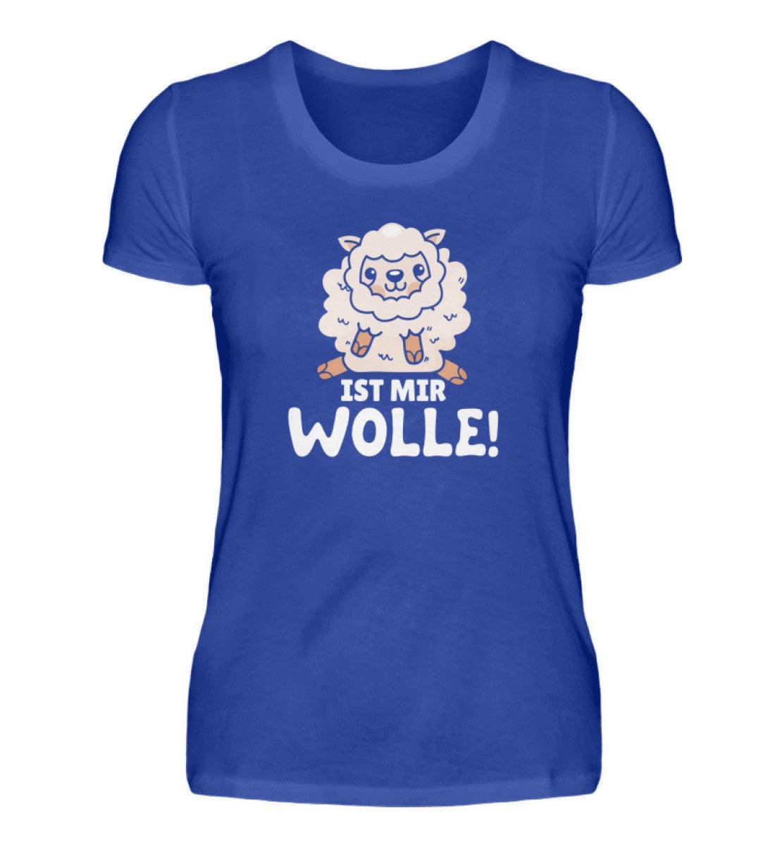 Ist mir Wolle! · Damen T-Shirt-Damen Basic T-Shirt-Neon Blue-S-Agrarstarz