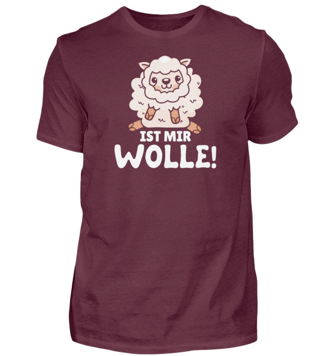 Ist mir Wolle! · Herren T-Shirt-Herren Basic T-Shirt-Burgundy-S-Agrarstarz
