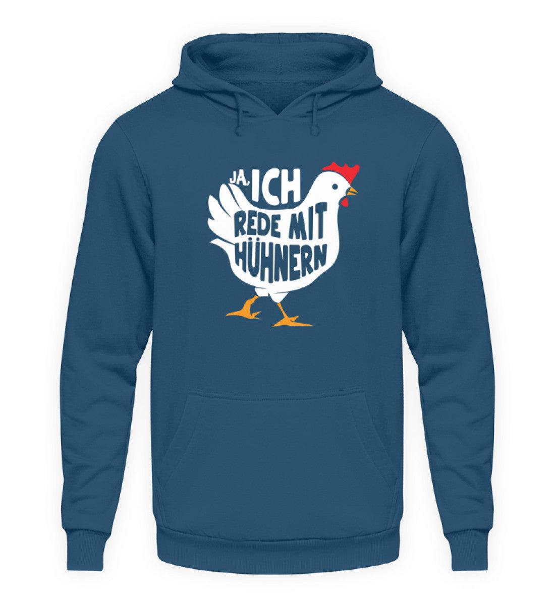 Ja, ich rede mit Hühnern · Unisex Kapuzenpullover Hoodie-Unisex Hoodie-Airforce Blue-S-Agrarstarz