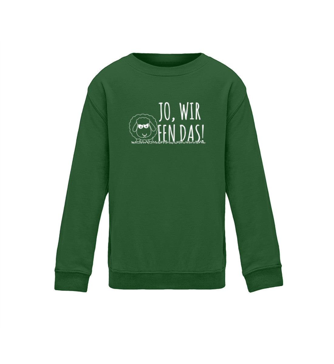 Jo wir schaffen das Schaf · Kinder Sweatshirt-Kinder Sweatshirt-Bottle Green-12/14 (152/164)-Agrarstarz