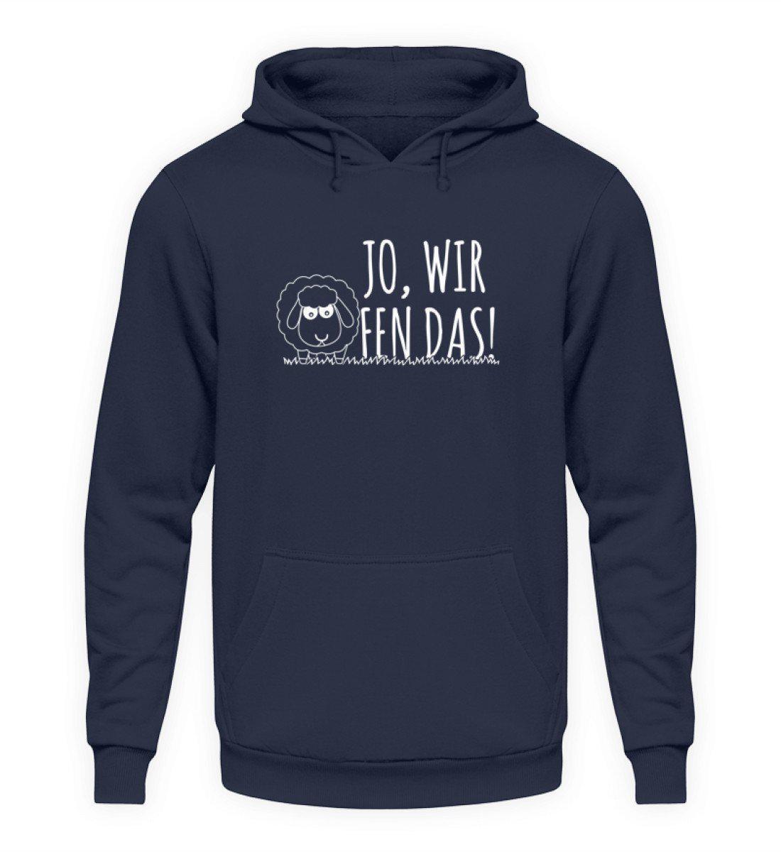 Jo wir schaffen das Schaf - Unisex Kapuzenpullover Hoodie-Unisex Hoodie-Oxford Navy-S-Agrarstarz