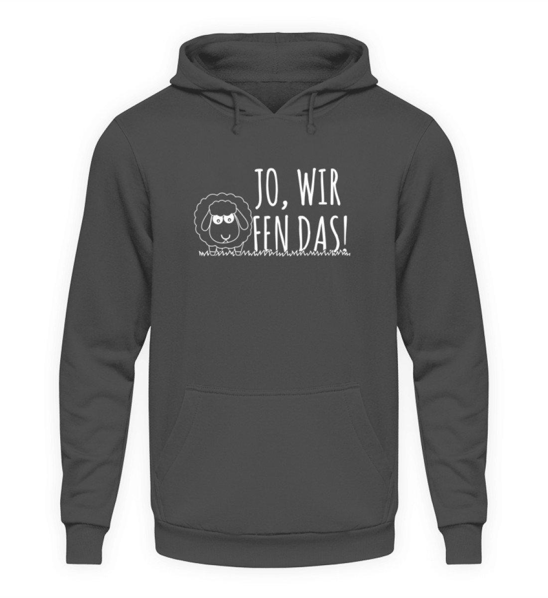 Jo wir schaffen das Schaf - Unisex Kapuzenpullover Hoodie-Unisex Hoodie-Steel Grey (Solid)-S-Agrarstarz