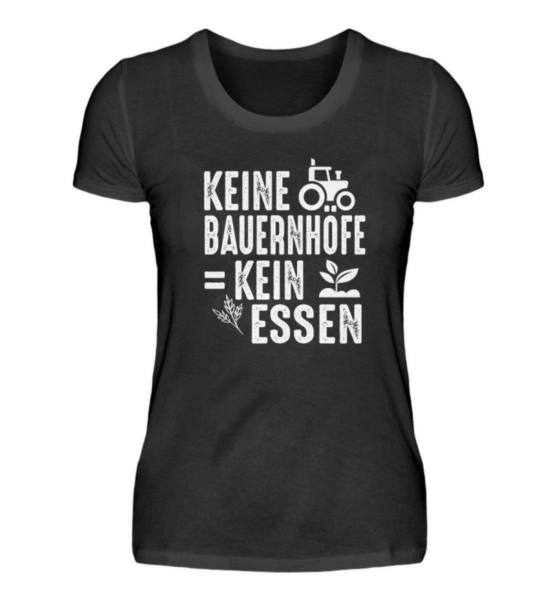 Keine Bauernhöfe kein Essen · Damen T-Shirt-Damen Basic T-Shirt-Black-S-Agrarstarz