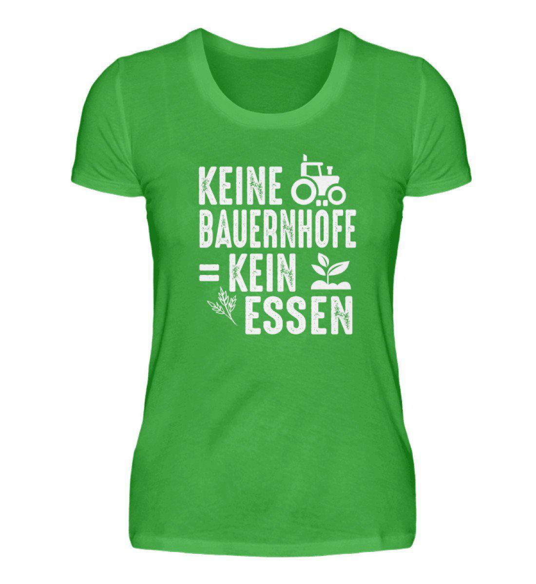 Keine Bauernhöfe kein Essen · Damen T-Shirt-Damen Basic T-Shirt-Green Apple-S-Agrarstarz