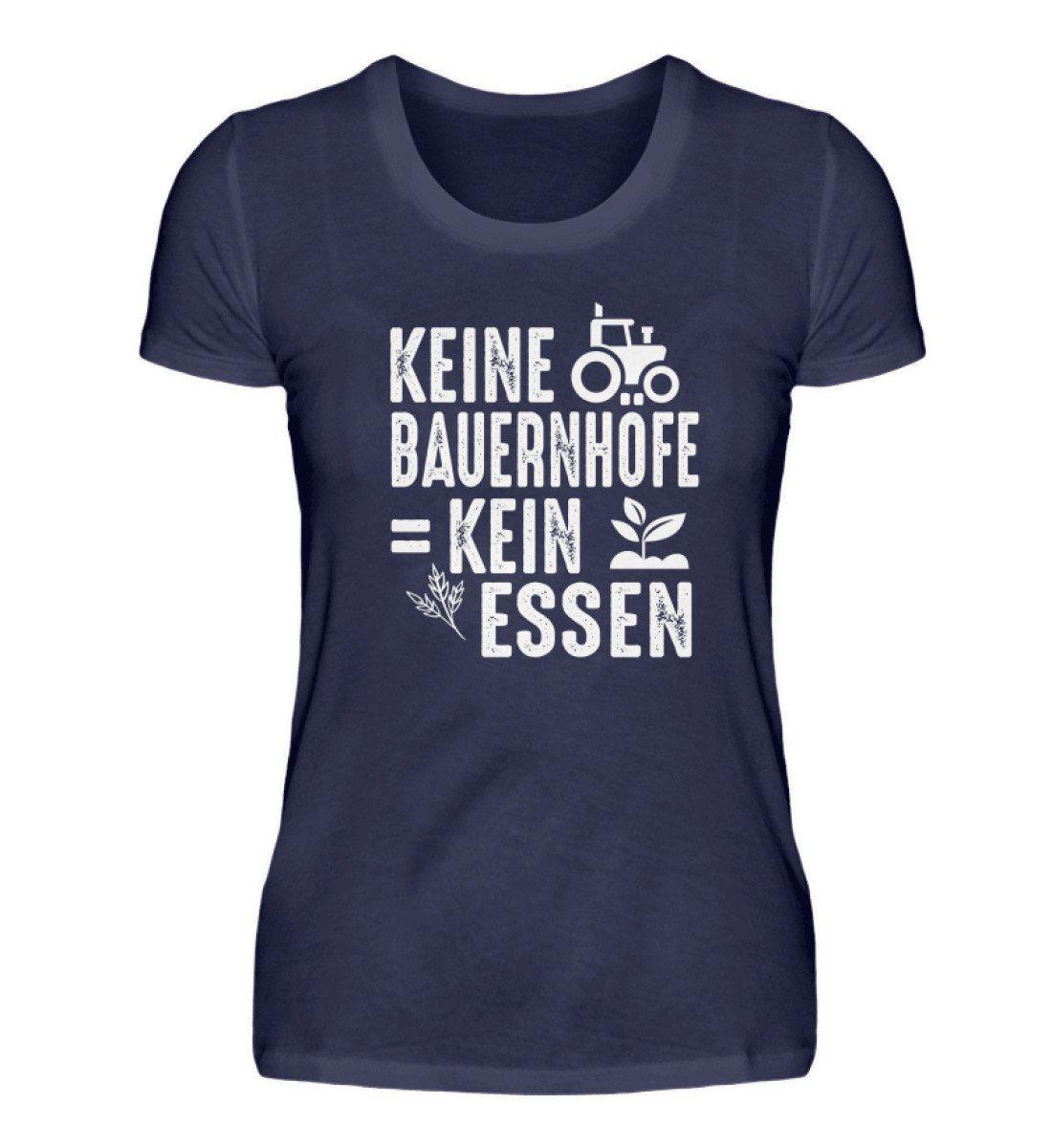 Keine Bauernhöfe kein Essen · Damen T-Shirt-Damen Basic T-Shirt-Navy-S-Agrarstarz