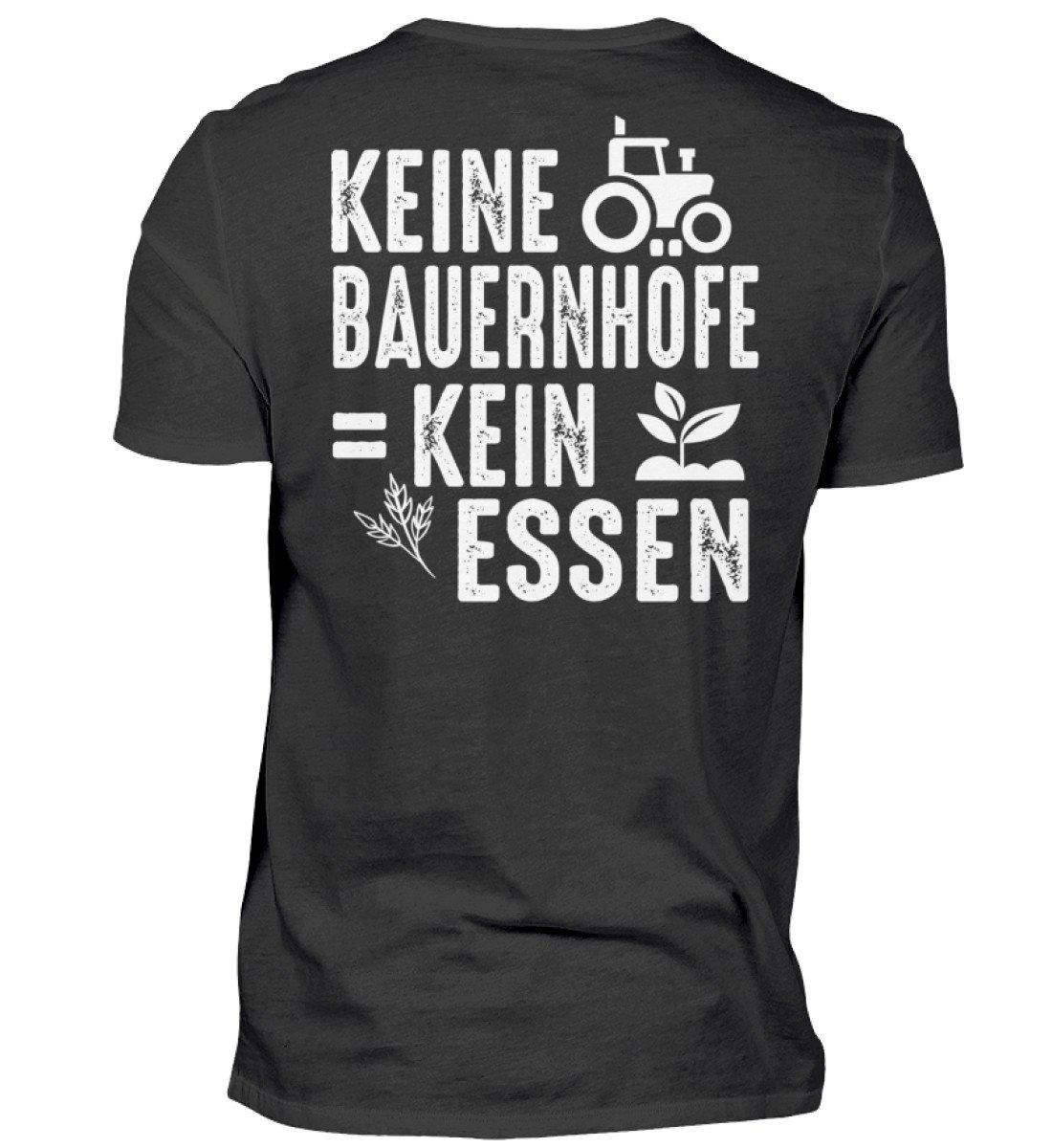 Keine Bauernhöfe kein Essen · Herren T-Shirt-Herren Basic T-Shirt-Black-S-Agrarstarz
