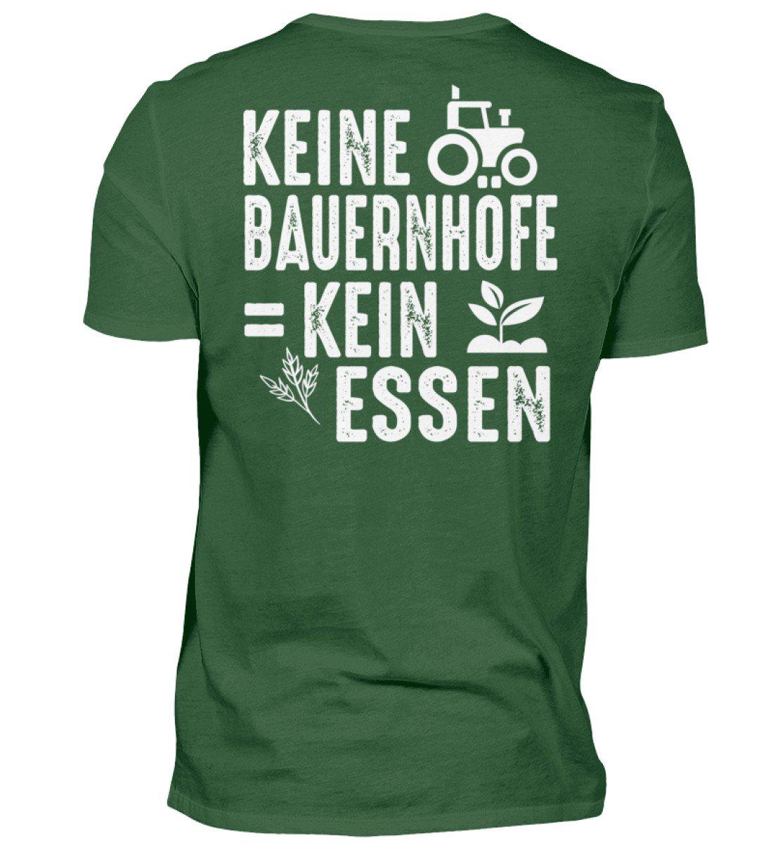 Keine Bauernhöfe kein Essen · Herren T-Shirt-Herren Basic T-Shirt-Bottle Green-S-Agrarstarz
