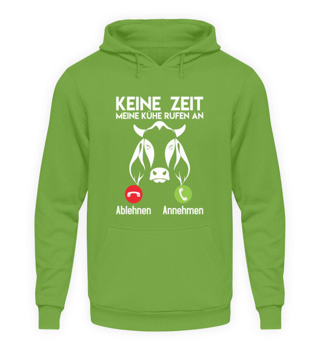 Keine Zeit Kühe rufen an · Unisex Kapuzenpullover Hoodie-Unisex Hoodie-LimeGreen-S-Agrarstarz