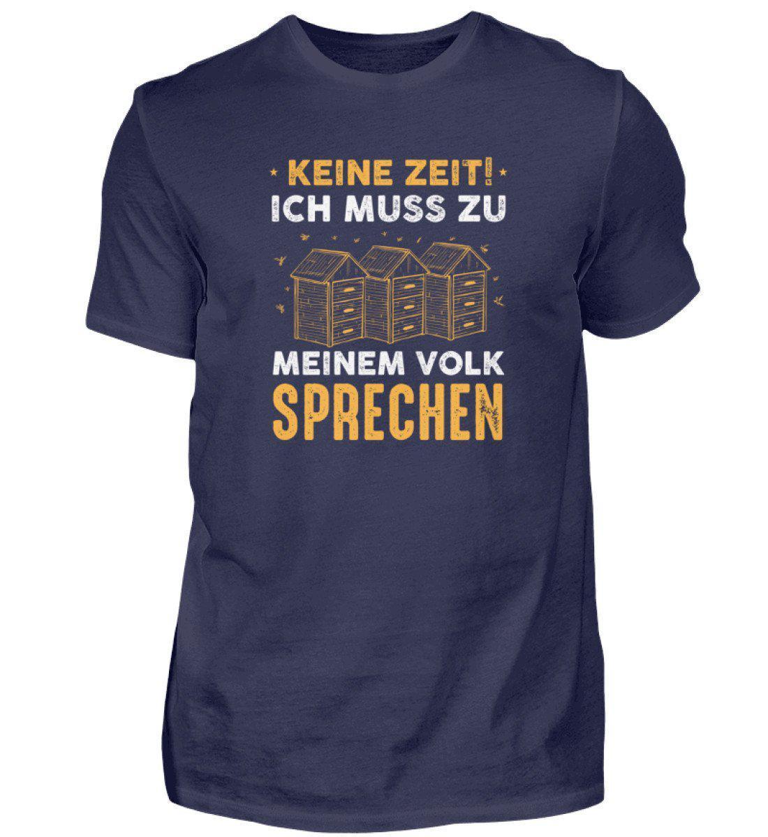 Keine Zeit Volk sprechen · Herren T-Shirt-Herren Basic T-Shirt-Navy-S-Agrarstarz