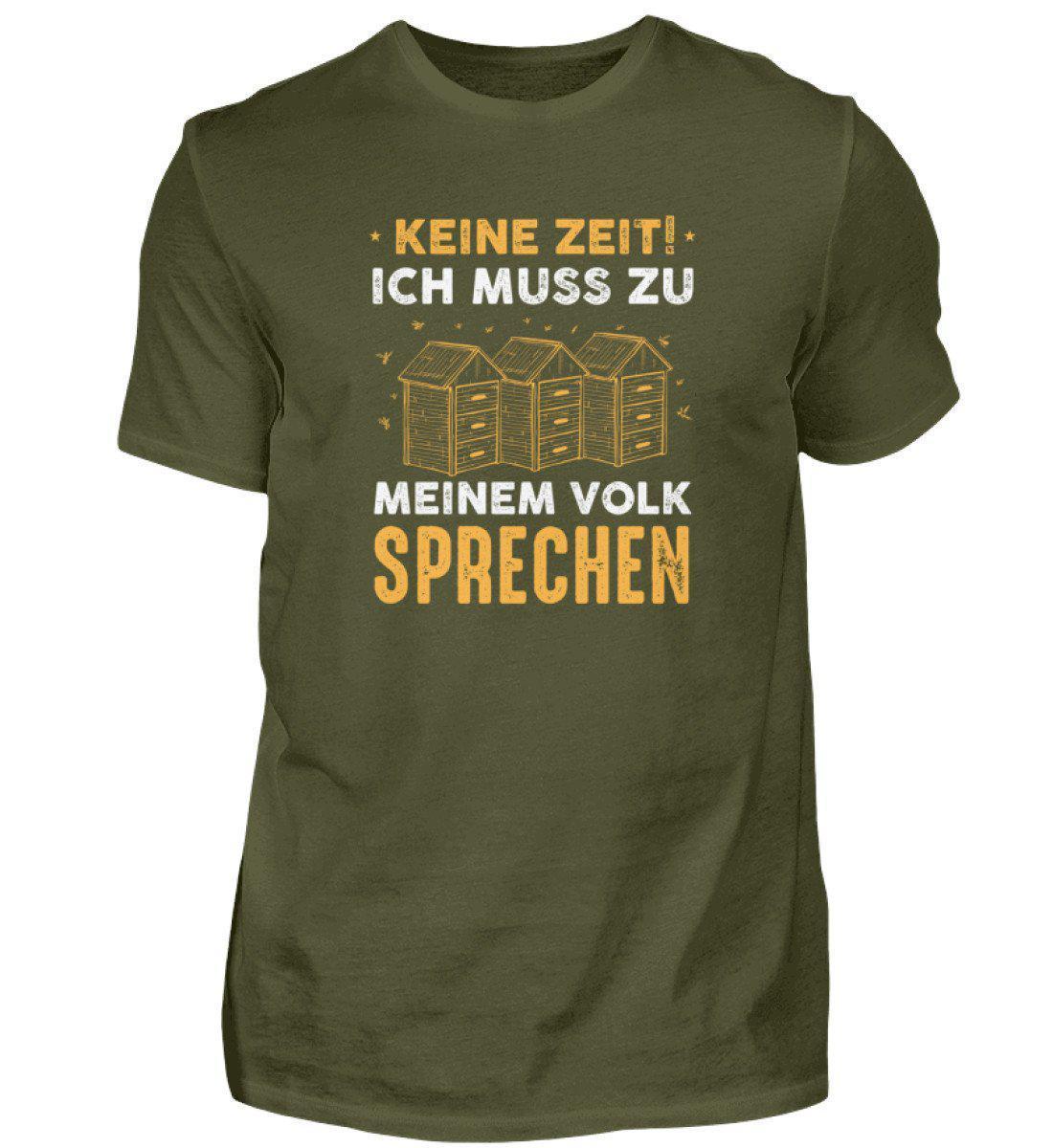 Keine Zeit Volk sprechen · Herren T-Shirt-Herren Basic T-Shirt-Urban Khaki-S-Agrarstarz