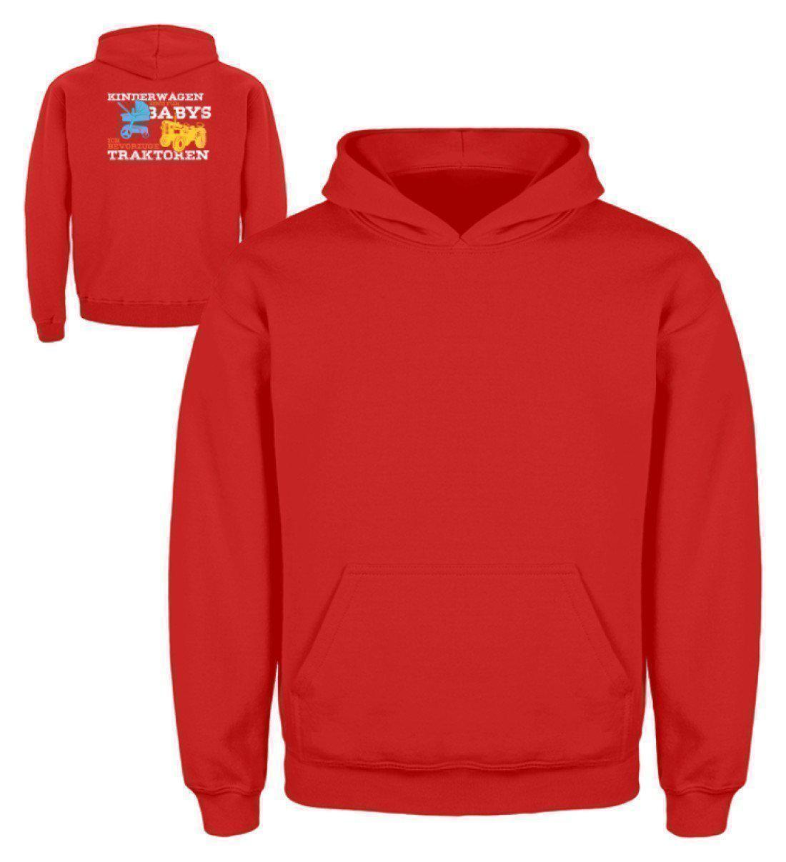 Kinderwägen sind für Babys · Kinder Kapuzenpullover Hoodie-Kinder Hoodie-Fire Red-3/4 (98/104)-Agrarstarz