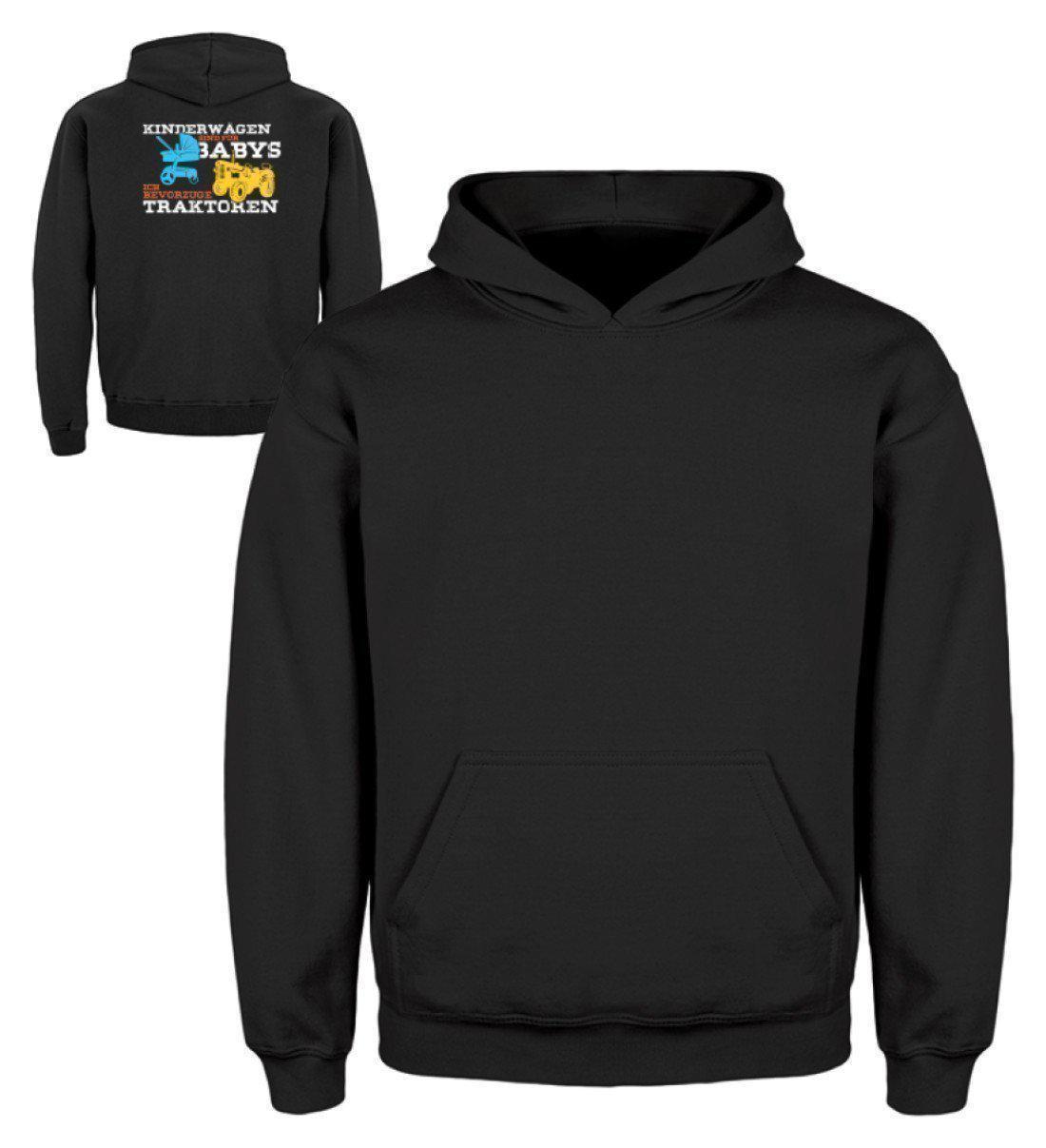 Kinderwägen sind für Babys · Kinder Kapuzenpullover Hoodie-Kinder Hoodie-Jet Black-3/4 (98/104)-Agrarstarz
