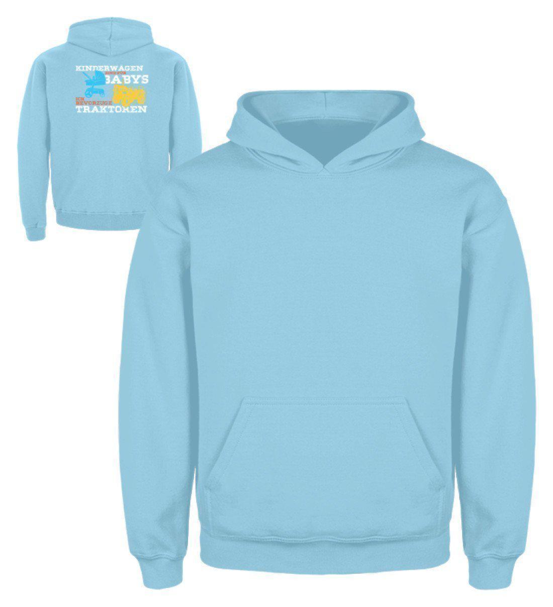 Kinderwägen sind für Babys · Kinder Kapuzenpullover Hoodie-Kinder Hoodie-Sky Blue-3/4 (98/104)-Agrarstarz