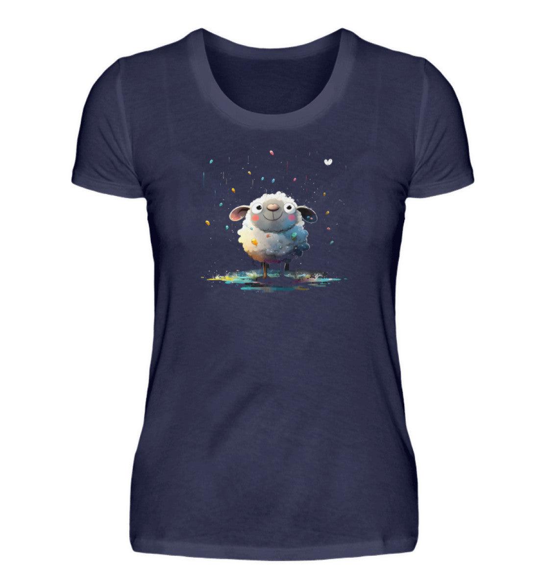 Kleines buntes Schaf · Damen T-Shirt-Damen Basic T-Shirt-Navy-S-Agrarstarz