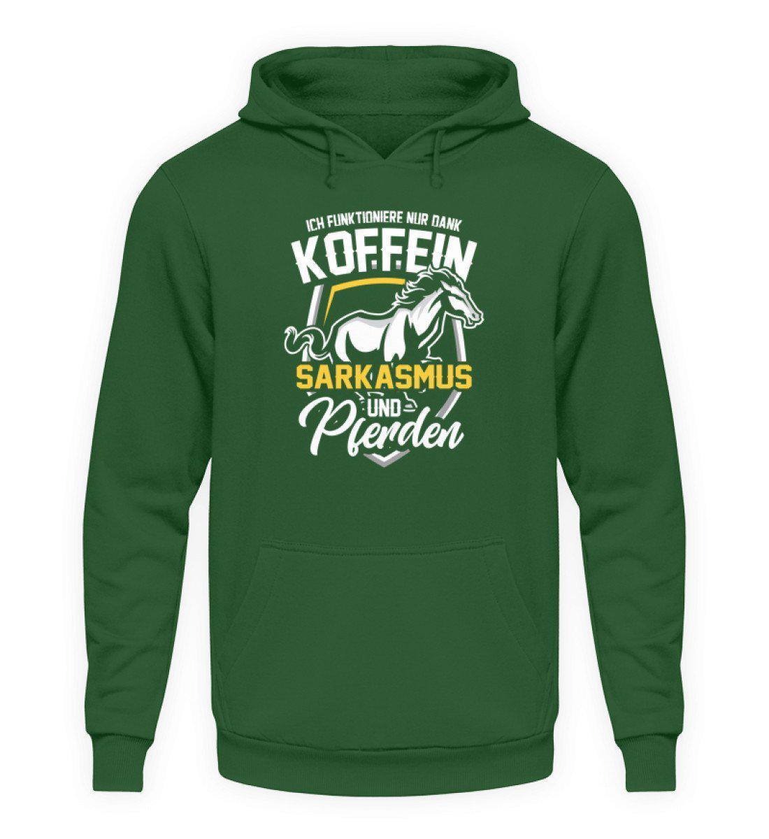 Koffein Sarkasmus Pferde · Unisex Kapuzenpullover Hoodie-Unisex Hoodie-Bottle Green-S-Agrarstarz