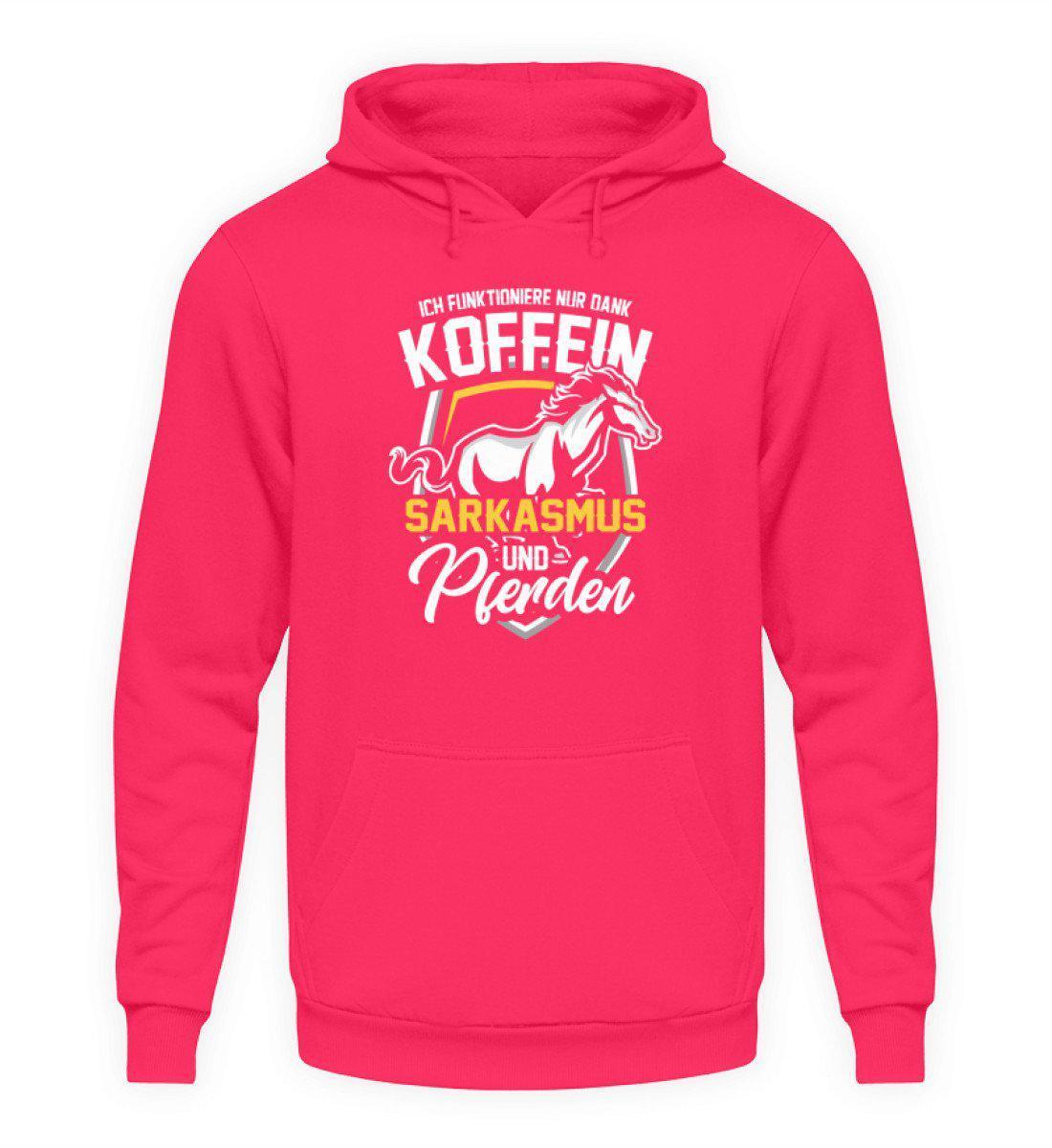 Koffein Sarkasmus Pferde · Unisex Kapuzenpullover Hoodie-Unisex Hoodie-Hot Pink-S-Agrarstarz