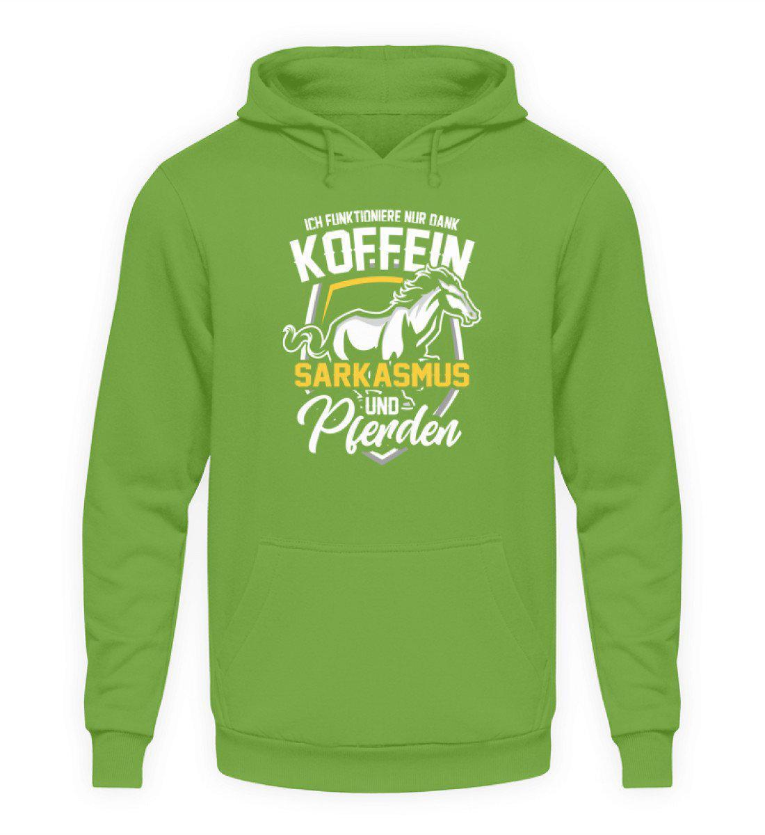 Koffein Sarkasmus Pferde · Unisex Kapuzenpullover Hoodie-Unisex Hoodie-LimeGreen-S-Agrarstarz
