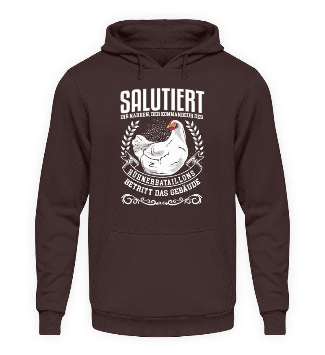 Kommandeur Hühnerbataillon · Unisex Kapuzenpullover Hoodie-Unisex Hoodie-Hot Chocolate-S-Agrarstarz