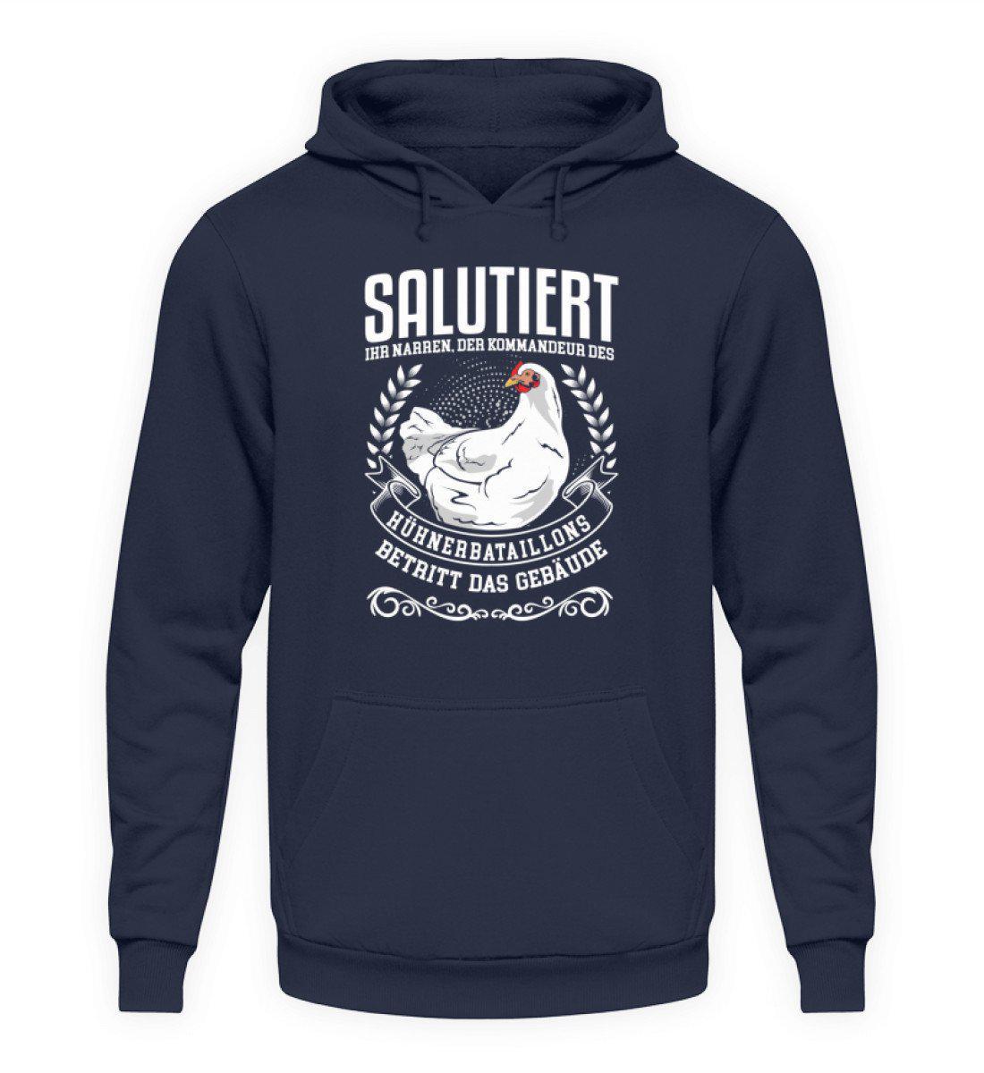 Kommandeur Hühnerbataillon · Unisex Kapuzenpullover Hoodie-Unisex Hoodie-Oxford Navy-S-Agrarstarz