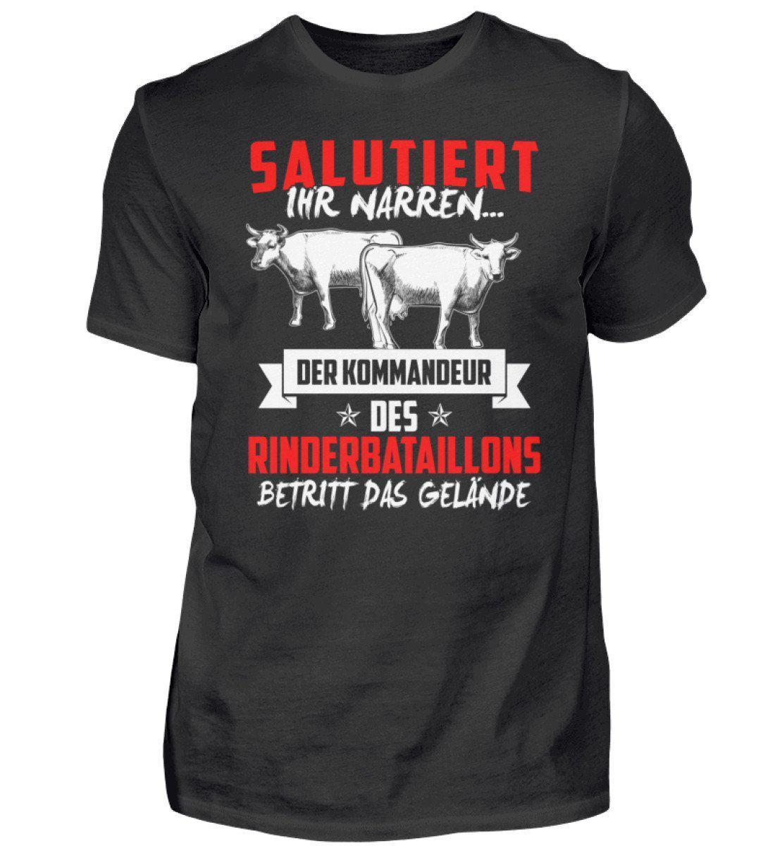 Kommandeur Rinderbataillon · Herren T-Shirt-Herren Basic T-Shirt-Black-S-Agrarstarz