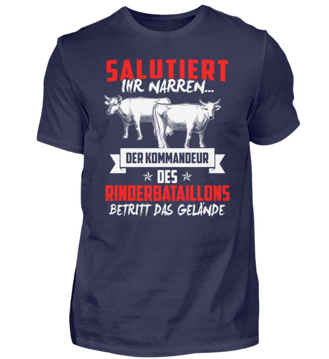Kommandeur Rinderbataillon · Herren T-Shirt-Herren Basic T-Shirt-Navy-S-Agrarstarz