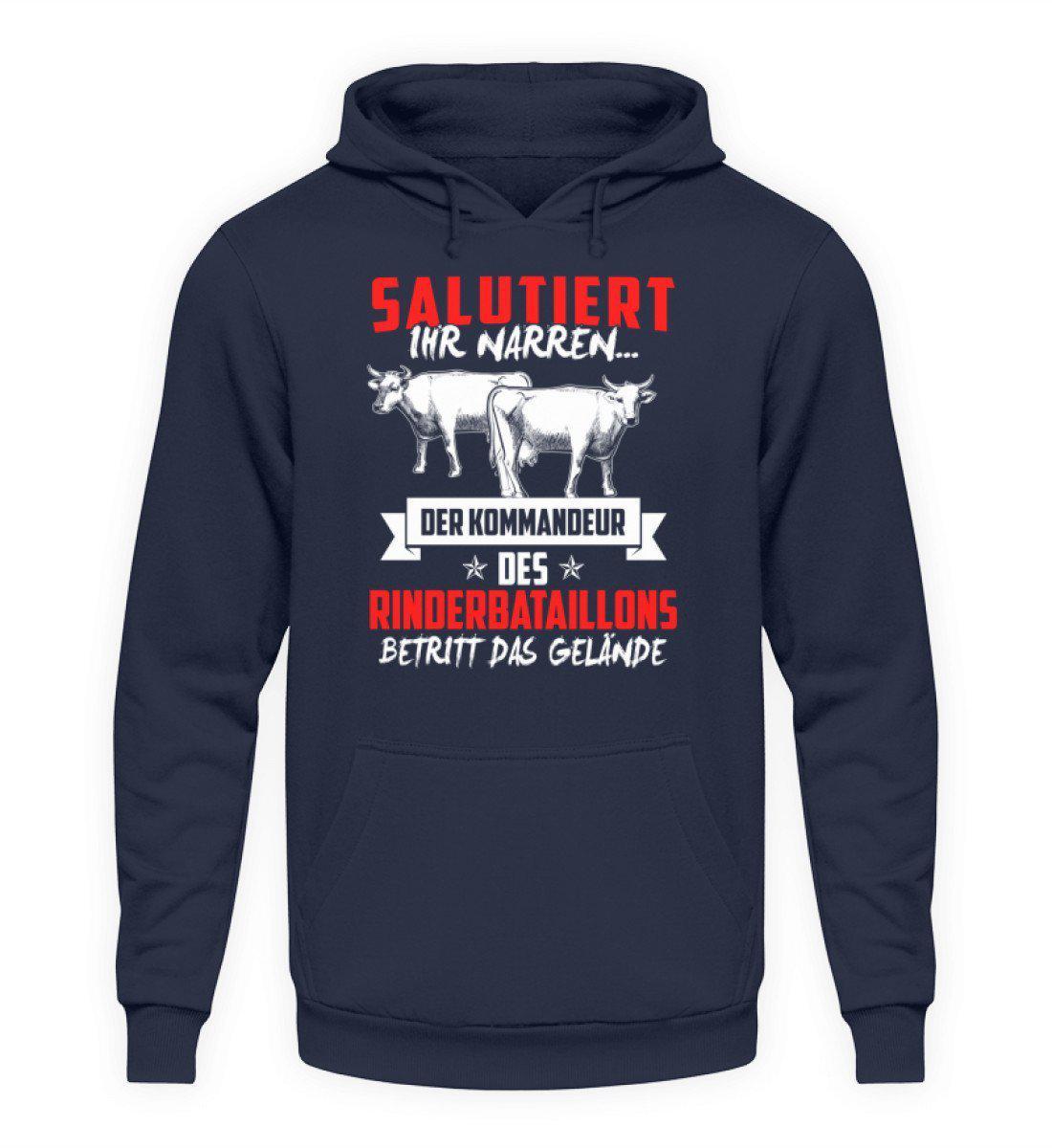 Kommandeur Rinderbataillon · Unisex Kapuzenpullover Hoodie-Unisex Hoodie-Oxford Navy-L-Agrarstarz