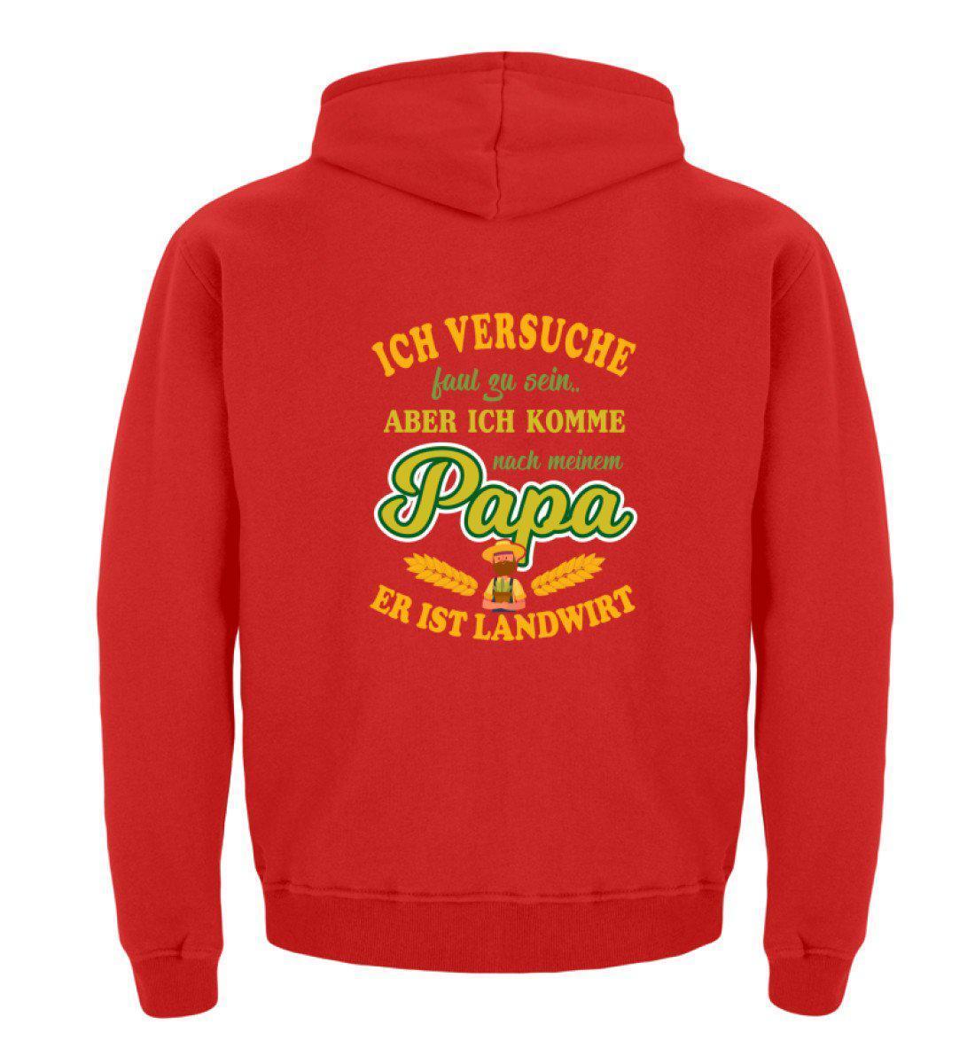 Komme nach Papa Landwirt · Kinder Kapuzenpullover Hoodie-Kinder Hoodie-Fire Red-12/14 (152/164)-Agrarstarz