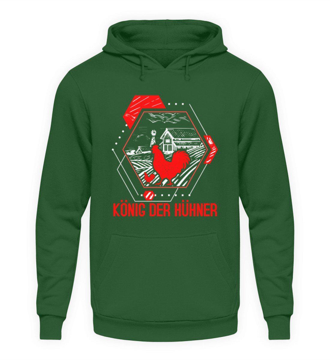 König der Hühner Geometric · Unisex Kapuzenpullover Hoodie-Unisex Hoodie-Bottle Green-S-Agrarstarz