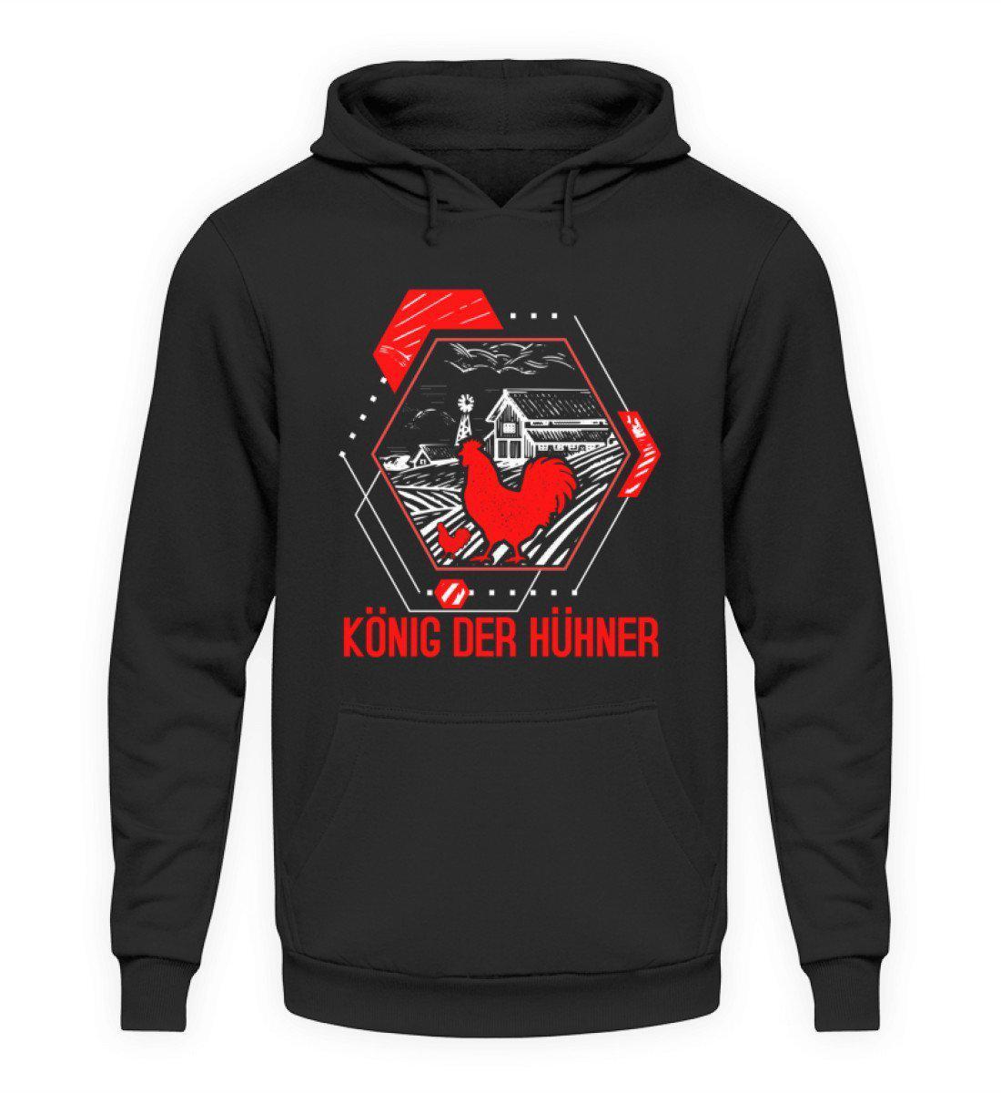 König der Hühner Geometric · Unisex Kapuzenpullover Hoodie-Unisex Hoodie-Jet Black-S-Agrarstarz