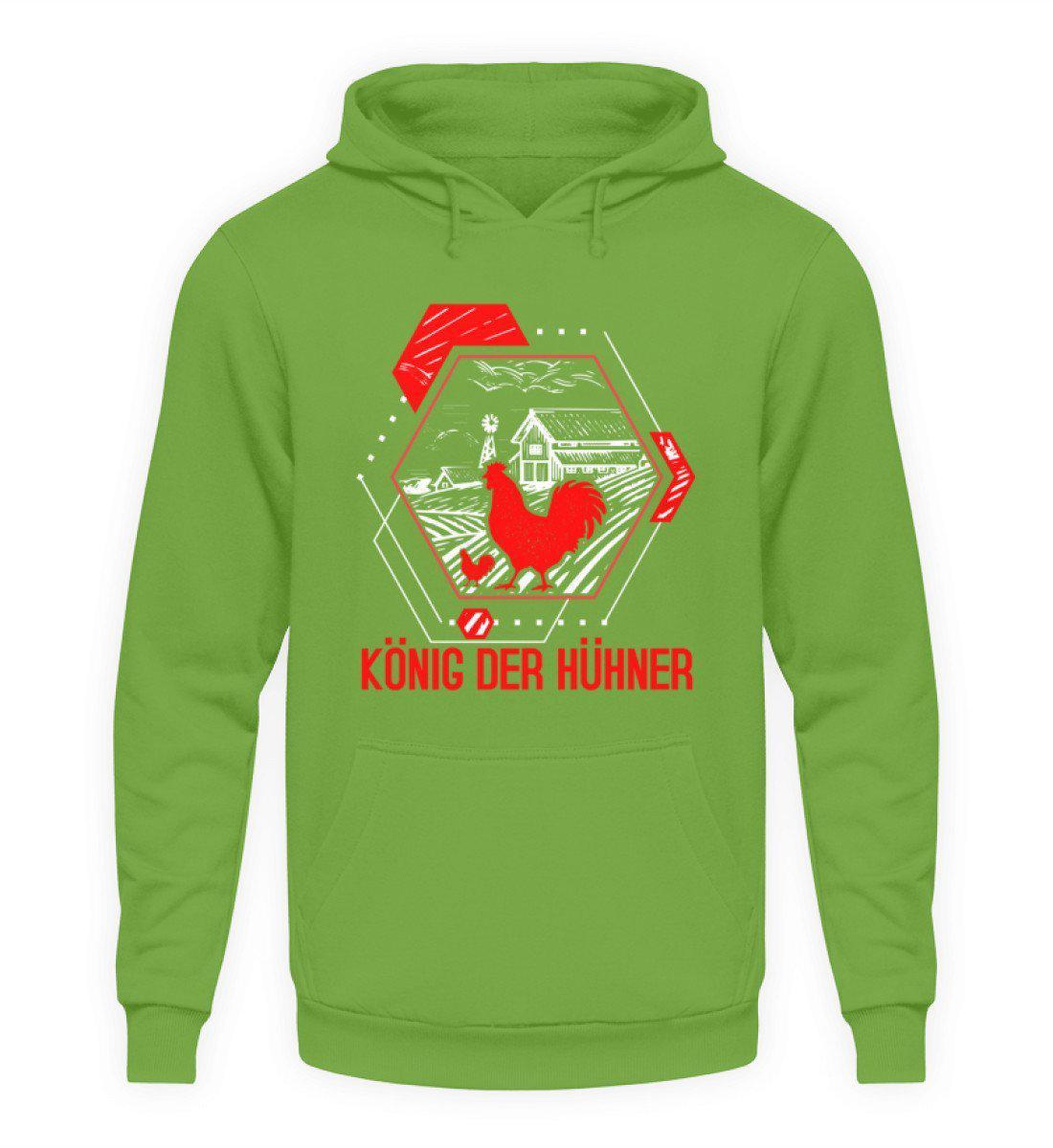 König der Hühner Geometric · Unisex Kapuzenpullover Hoodie-Unisex Hoodie-LimeGreen-S-Agrarstarz