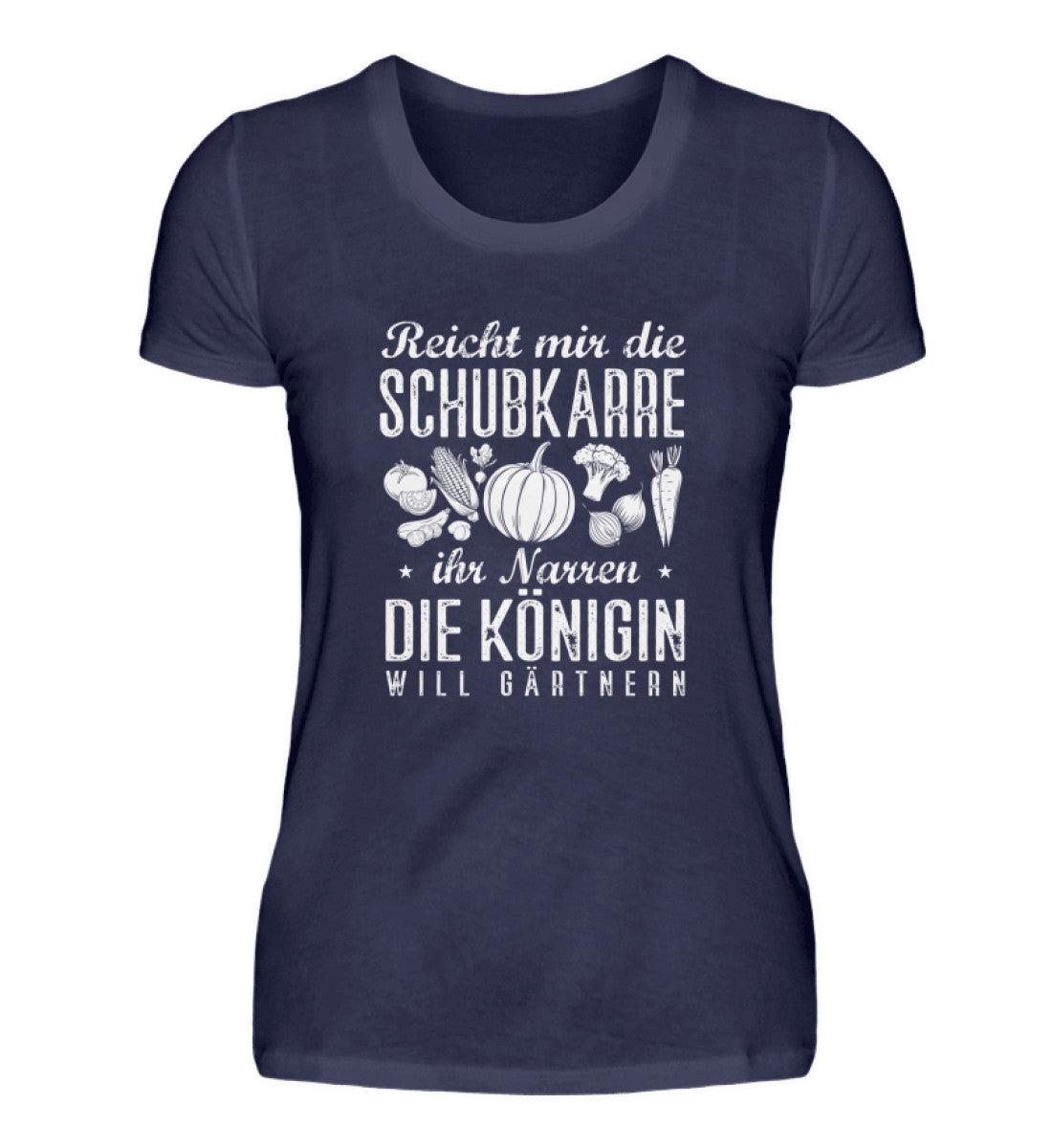 Königin will Gärtnern · Damen T-Shirt-Damen Basic T-Shirt-Navy-S-Agrarstarz