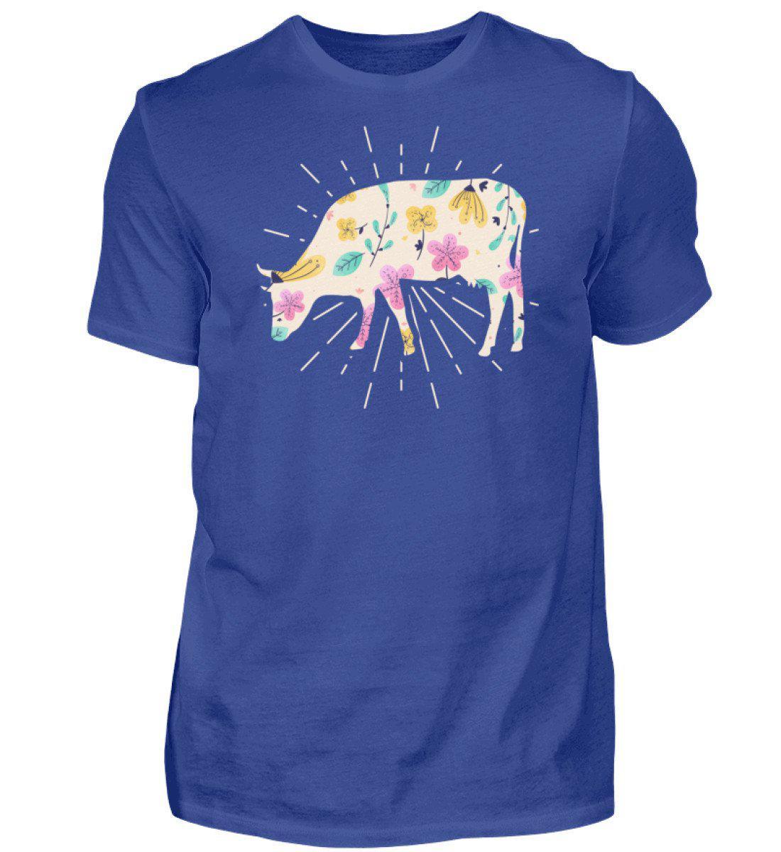 Kuh Blumen Colourful · Herren T-Shirt-Herren Basic T-Shirt-Royal Blue-S-Agrarstarz