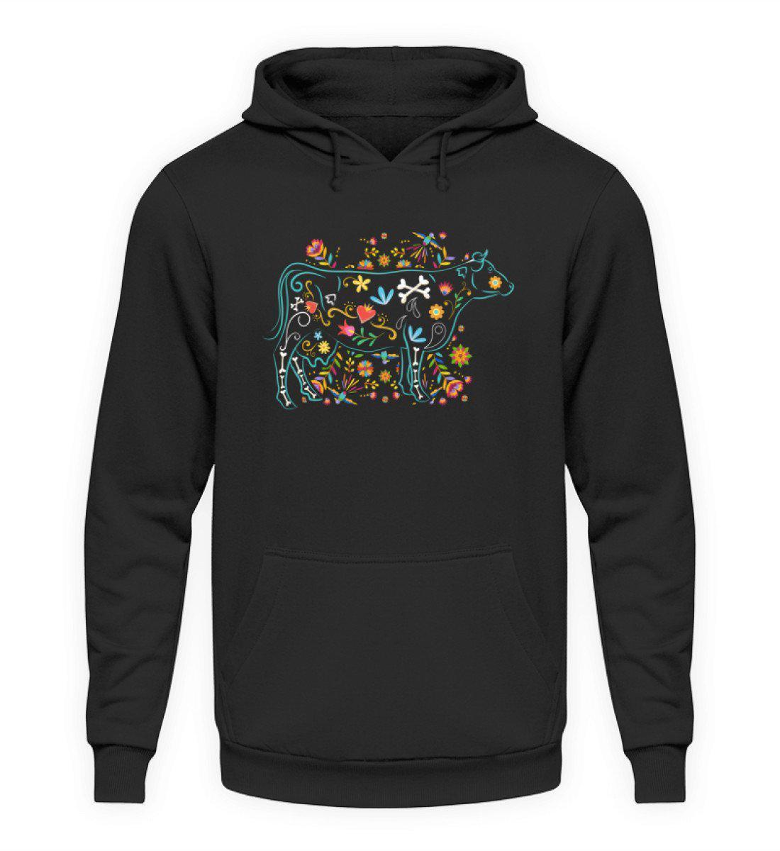 Kuh Blumen · Unisex Kapuzenpullover Hoodie-Unisex Hoodie-Jet Black-L-Agrarstarz