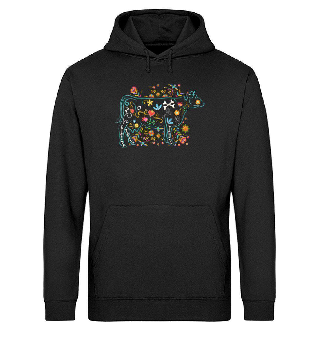 Kuh Blumen · Unisex Organic Hoodie-Drummer Hoodie ST/ST-Black-XS-Agrarstarz