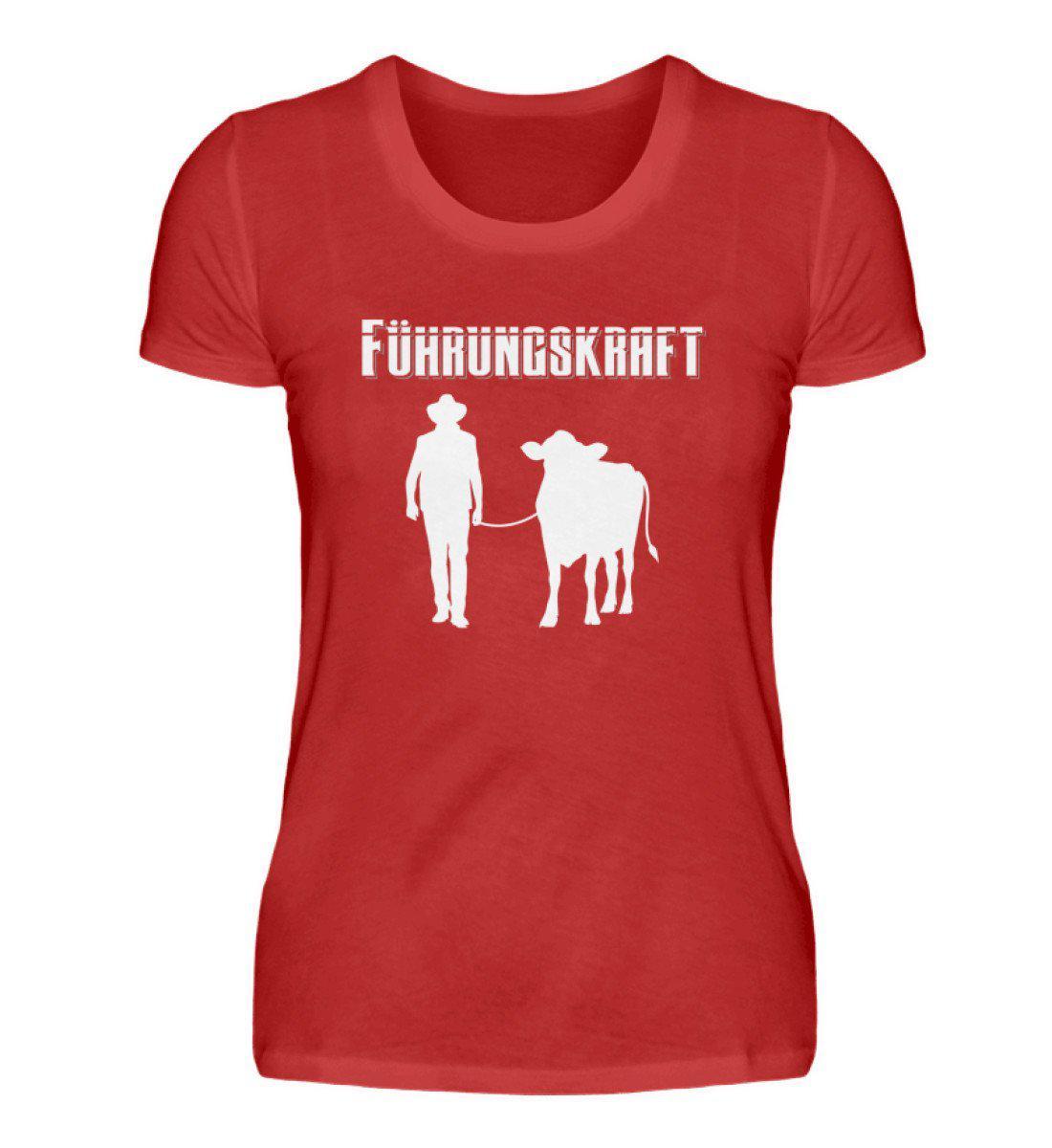 Kuh Führungskraft · Damen T-Shirt-Damen Basic T-Shirt-Red-S-Agrarstarz