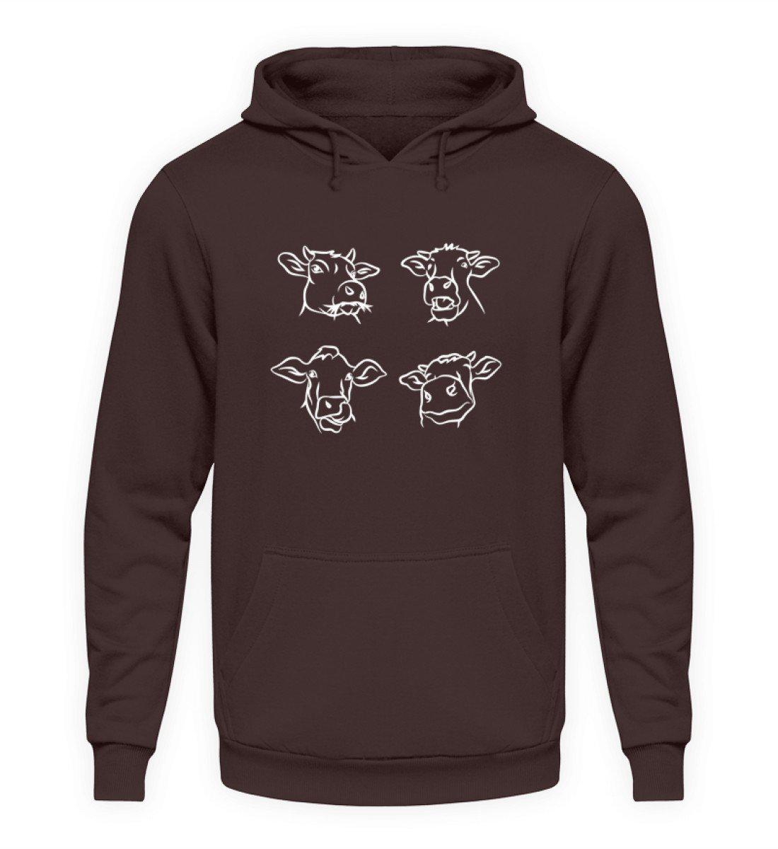 Kuh Gesichter · Unisex Kapuzenpullover Hoodie-Unisex Hoodie-Hot Chocolate-S-Agrarstarz