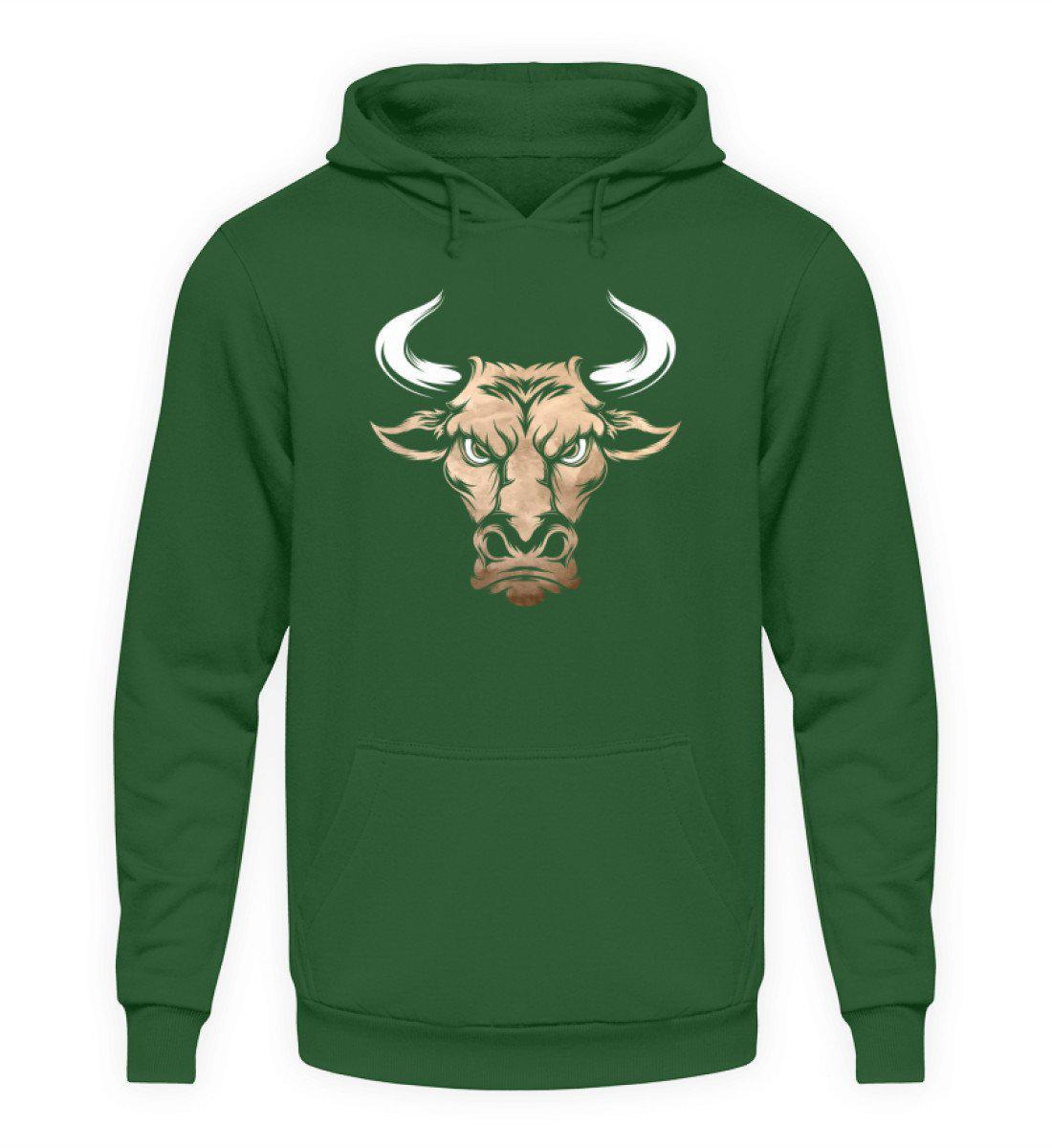 Kuh Hörner Gesicht · Unisex Kapuzenpullover Hoodie-Unisex Hoodie-Bottle Green-S-Agrarstarz