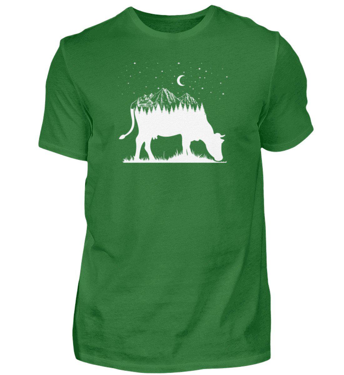 Kuh Landschaft simple · Herren T-Shirt-Herren Basic T-Shirt-Kelly Green-S-Agrarstarz