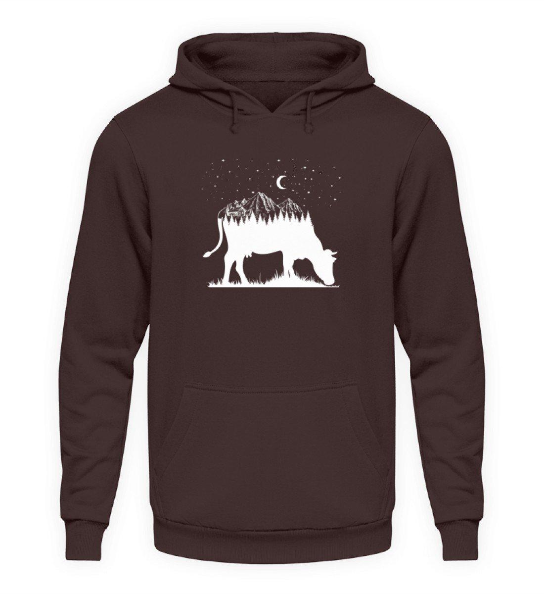 Kuh Landschaft simple · Unisex Kapuzenpullover Hoodie-Unisex Hoodie-Hot Chocolate-S-Agrarstarz