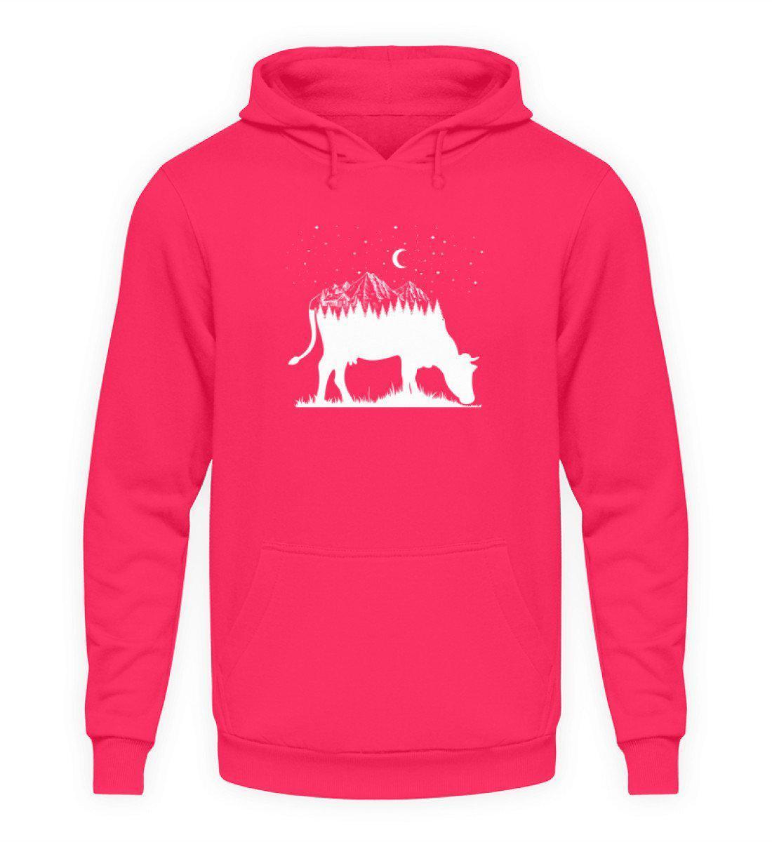 Kuh Landschaft simple · Unisex Kapuzenpullover Hoodie-Unisex Hoodie-Hot Pink-S-Agrarstarz