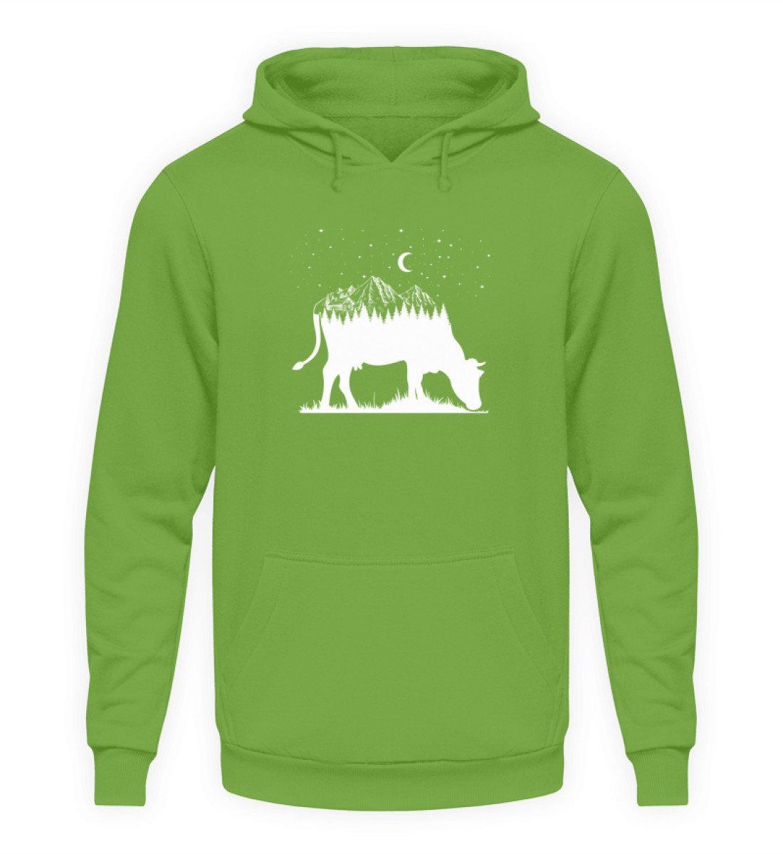 Kuh Landschaft simple · Unisex Kapuzenpullover Hoodie-Unisex Hoodie-LimeGreen-S-Agrarstarz