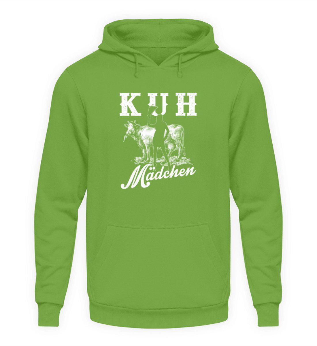 Kuh Mädchen · Unisex Kapuzenpullover Hoodie-Unisex Hoodie-LimeGreen-L-Agrarstarz