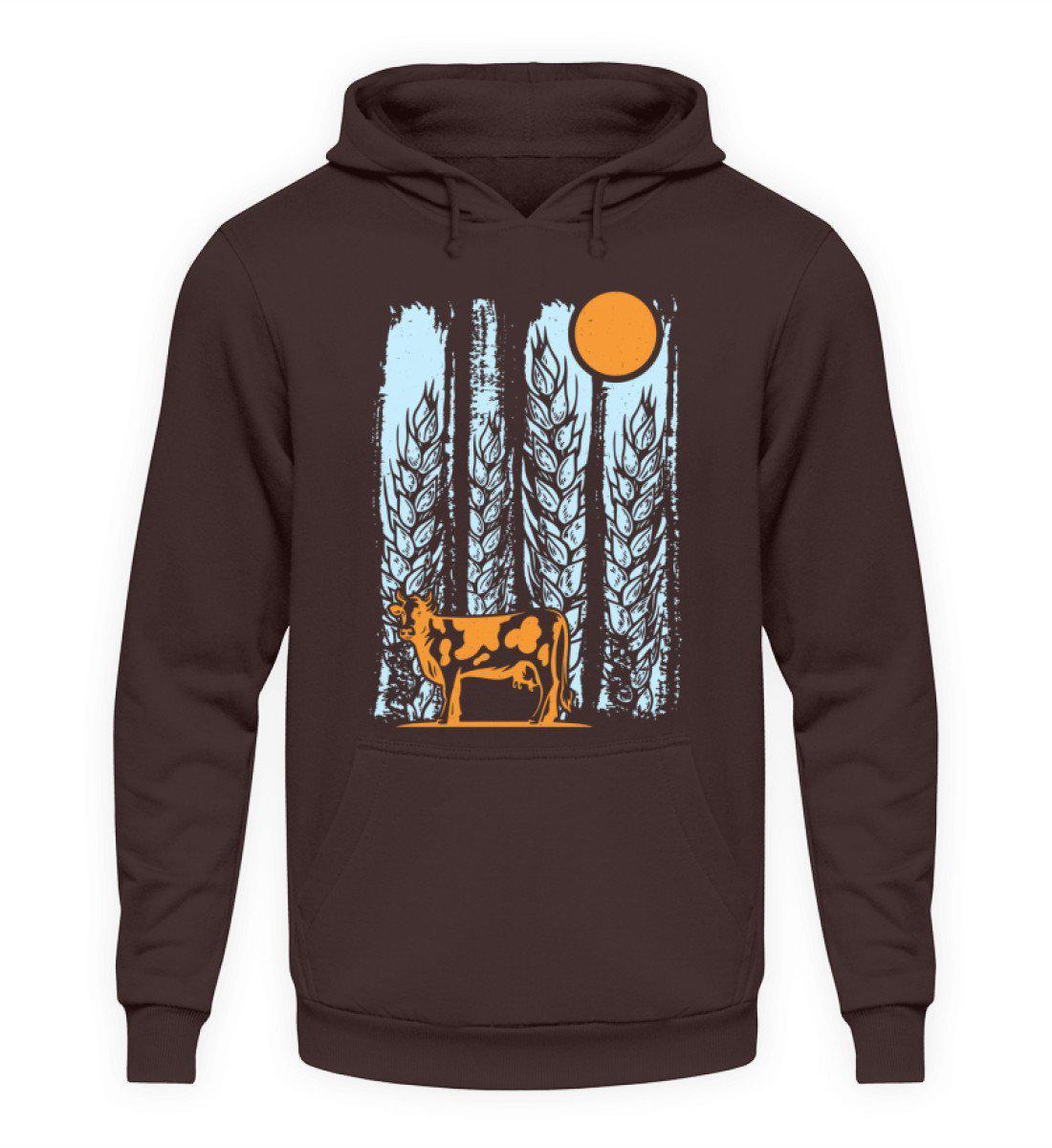 Kuh Mond Colourful · Unisex Kapuzenpullover Hoodie-Unisex Hoodie-Hot Chocolate-L-Agrarstarz