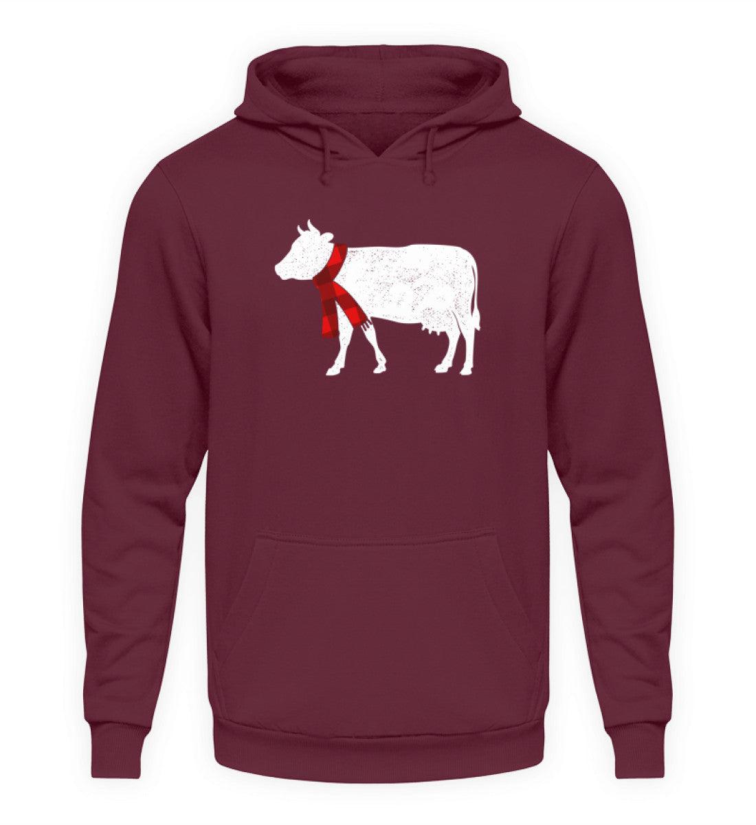 Kuh Schal · Unisex Kapuzenpullover Hoodie-Unisex Hoodie-Burgundy-S-Agrarstarz
