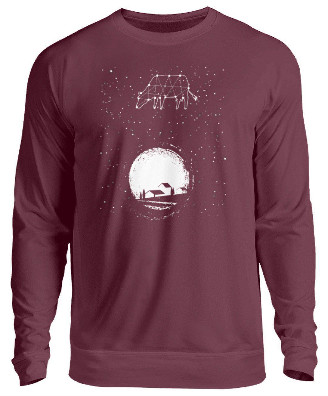 Kuh Sterne · Unisex Sweatshirt Pullover-Unisex Sweatshirt-Burgundy-S-Agrarstarz
