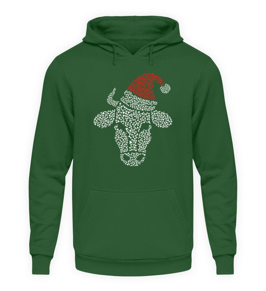 Kuh Weihnachten · Unisex Kapuzenpullover Hoodie-Unisex Hoodie-Bottle Green-S-Agrarstarz