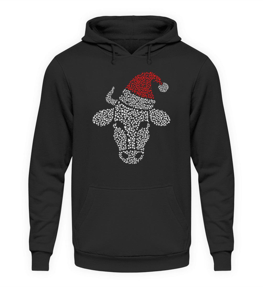 Kuh Weihnachten · Unisex Kapuzenpullover Hoodie-Unisex Hoodie-Deep Black-XS-Agrarstarz