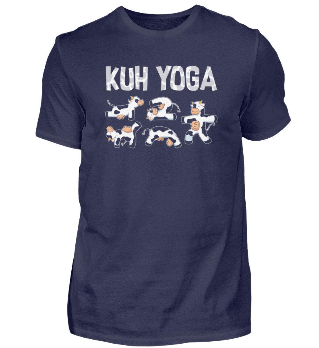 Kuh Yoga · Herren T-Shirt-Herren Basic T-Shirt-Navy-S-Agrarstarz
